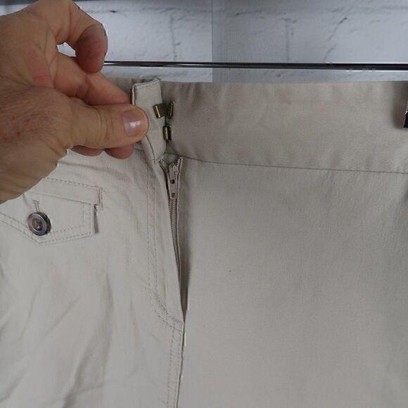 ANN TAYLOR KHAKI TAN MINI SKIRT WITH POCKETS SIZE 10 - Picture 7 of 10